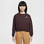 Nike Sportswear Club Fleece Girls' Boxy Crew-Neck Sweatshirt
